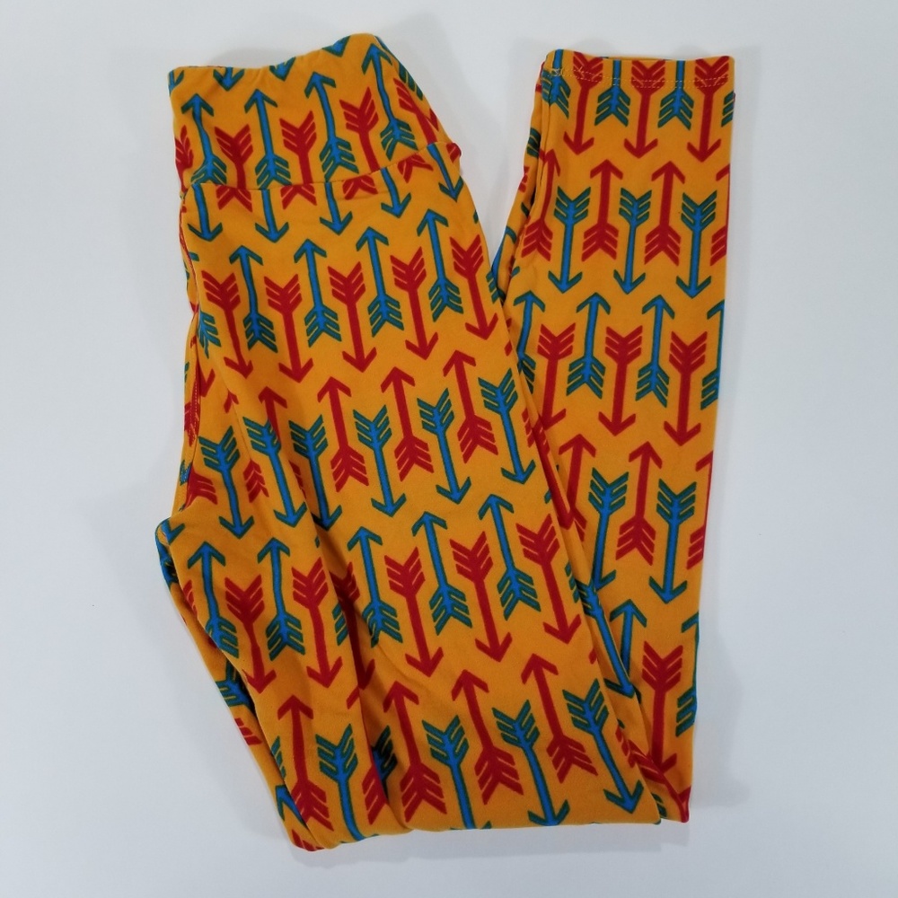 LuLaRoe Tween leggings EUC orange arrows